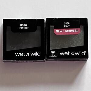 Wet n Wild Color Icon Single Eyeshadow 350A Envy Green 347A Panther Gray 2 Pack
